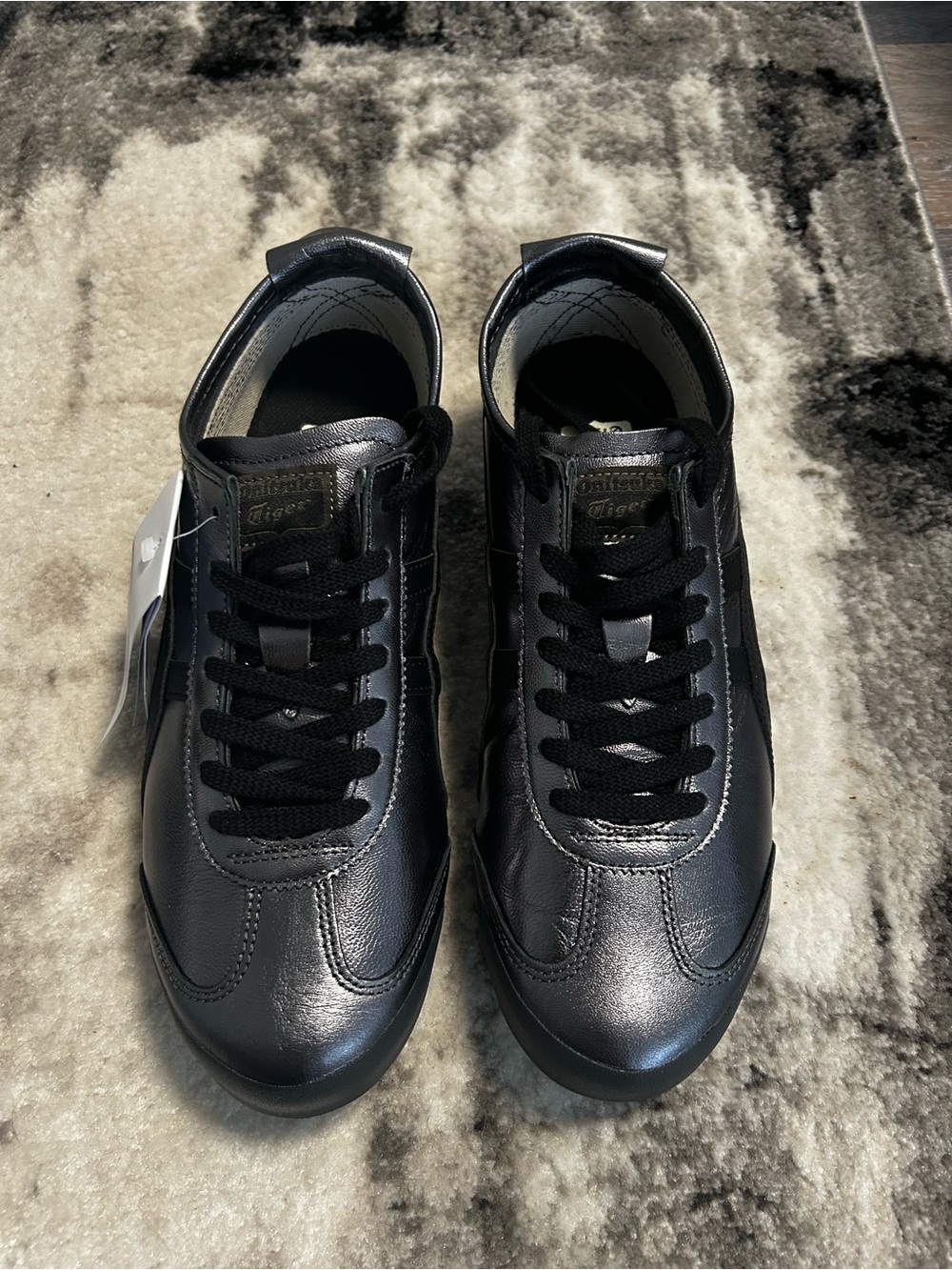 Onitsuka Tiger by Asics Men’s Metallic Charcoal and Black Sneakers - Picture 4 of 6